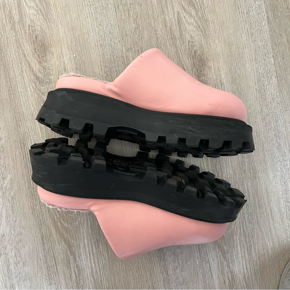 Simon Miller Pink Grip Bubble Clog Mule Platform Shearling Size 37 EU 7 US - Picture 6 of 12
